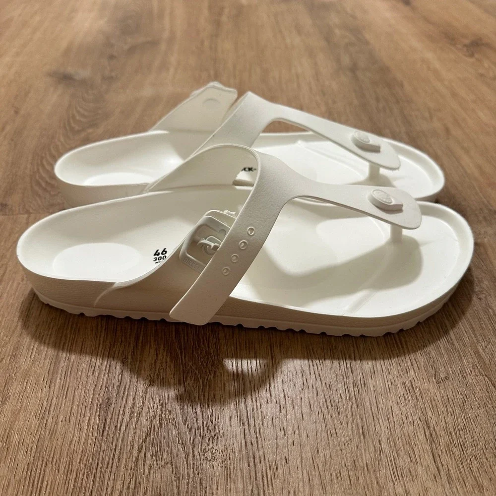 Birkenstock | Men's NEW Gizeh EVA White Thong Flip Flop Sandals, EU 46